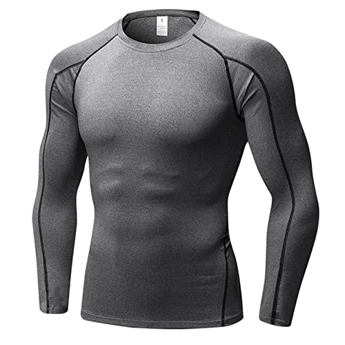 SANANG Herren Athletic Quick Dry Compression Base Layer Underlayer Top Langarm T-Shirt von SANANG