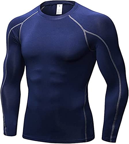 SANANG Herren Athletic Quick Dry Compression Base Layer Underlayer Top Langarm T-Shirt von SANANG