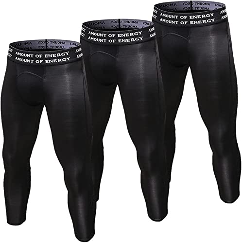 SANANG Herren Compression 3/4 Capri Shorts Baselayer Hose Cool Dry Leggings Sportstrumpfhose von SANANG