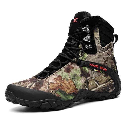 SANANG Männer Wasserdicht Baum Bionic Camo Wanderschuhe, Frauen Outdoor-Sport Camping Trekking Berg Taktische Stiefel von SANANG