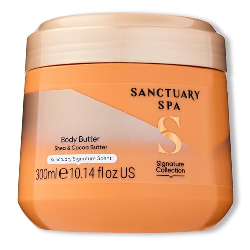 Sanctuary Spa Body Butter Women No Mineral Oil, Cruelty Free & Vegan Cocoa Butter & Shea Butter Moisturizer, 300ml von SANCTUARY