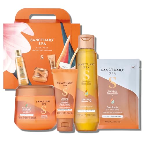 Sanctuary Spa Signature Natural Oils Selection Geschenkset Vegan für Frauen Geburtstag von SANCTUARY