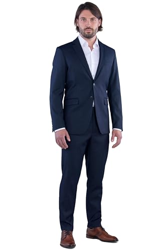 SANDER STELLAN Herren Anzug Business Anzug Slim-Fit 2-teilig Sakko & Anzughose 46 von SANDER STELLAN