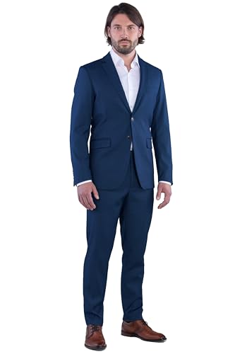 SANDER STELLAN Herren Anzug Business Anzug Slim-Fit 2-teilig Sakko & Anzughose 50 von SANDER STELLAN