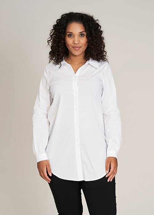 SANDGAARD Blusenshirt Stockholm in extra langer Form und mit Elasthan von SANDGAARD