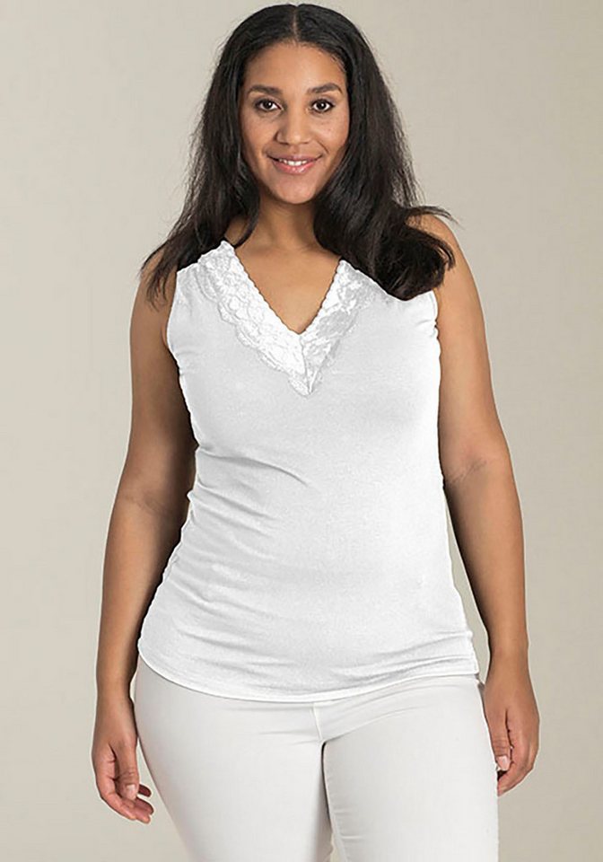 SANDGAARD Tanktop mit Spitze am Ausschnitt von SANDGAARD