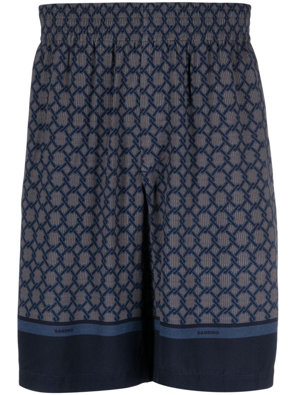 SANDRO Bermudas mit geometrischem Print - Blau von SANDRO