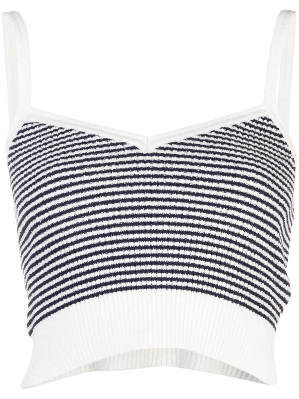 SANDRO Gestreiftes Cropped-Top - Weiß von SANDRO