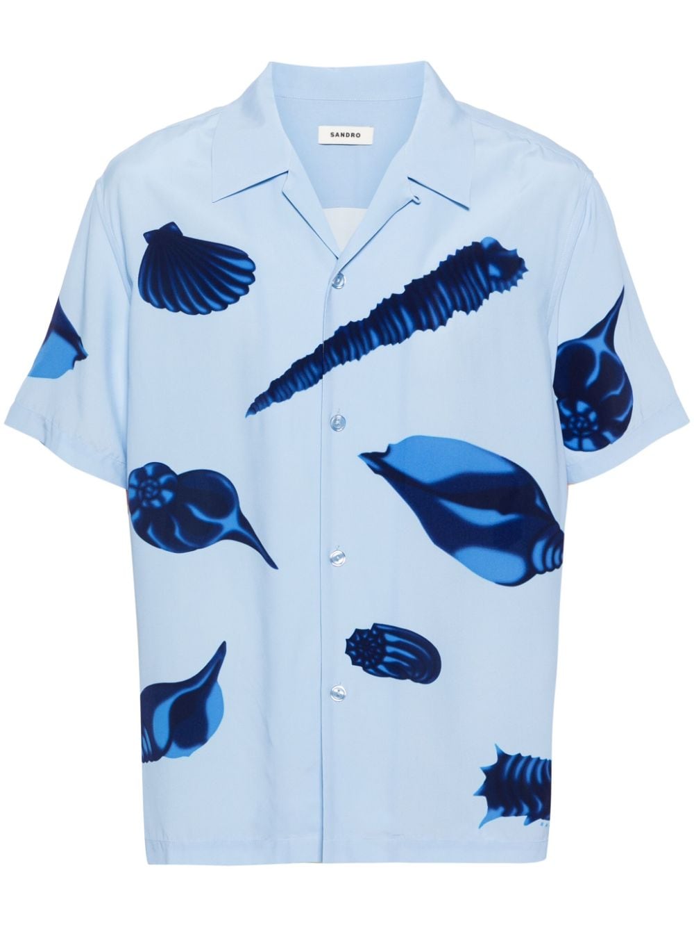 SANDRO Hemd mit grafischem Print - Blau von SANDRO