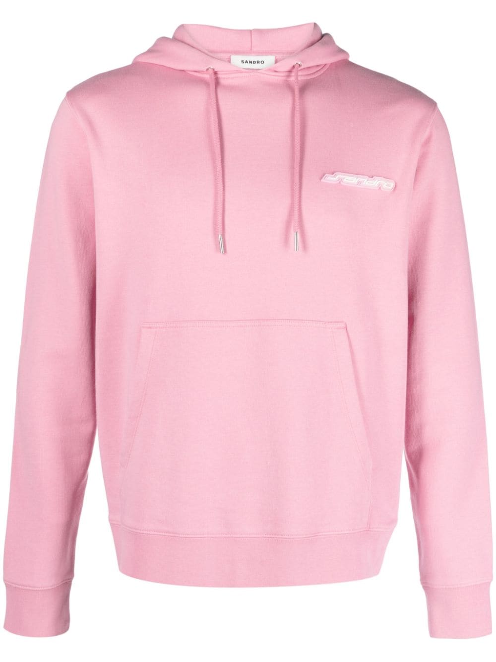 SANDRO Hoodie mit Logo-Patch - Rosa von SANDRO