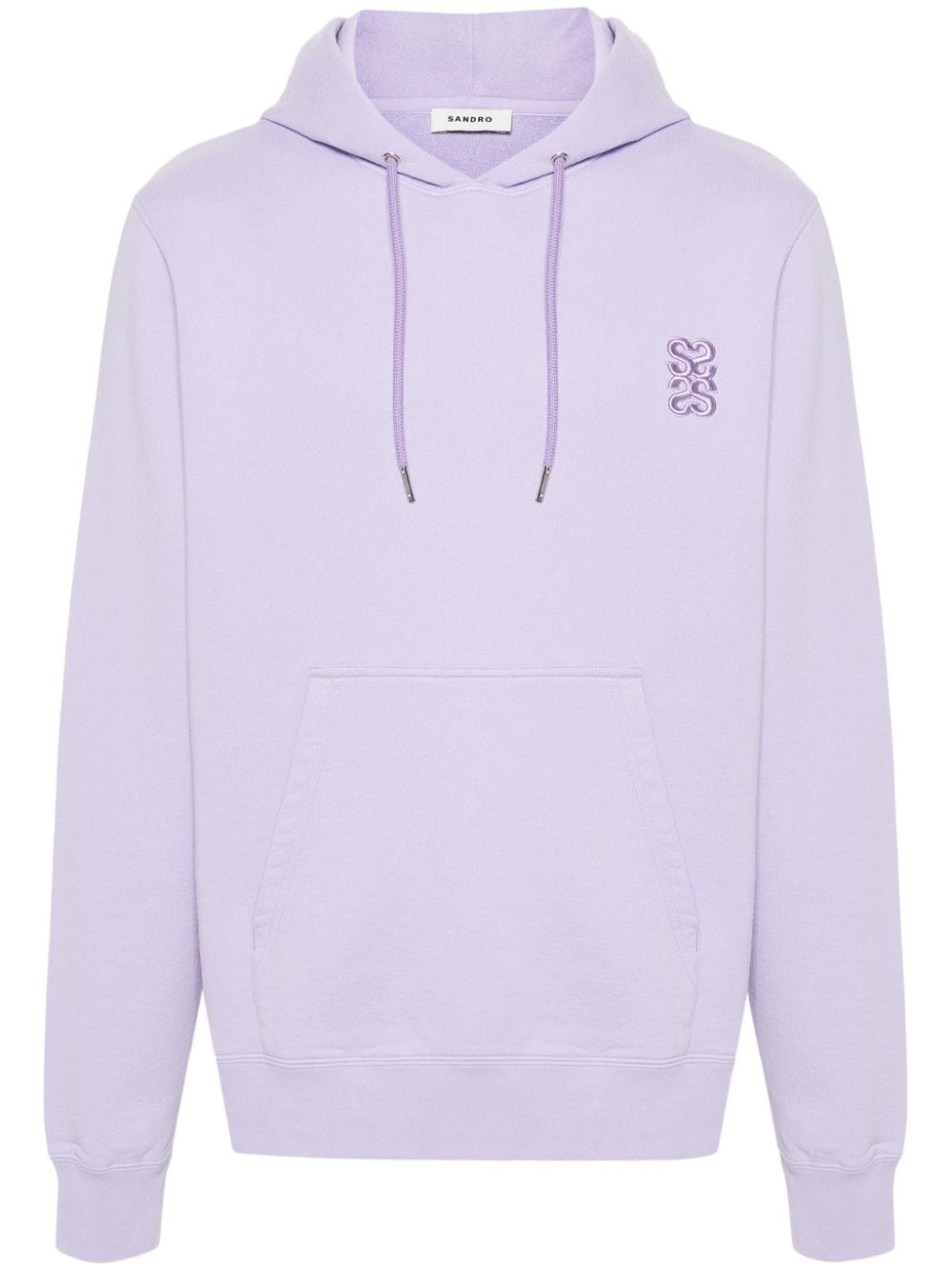 SANDRO Hoodie mit Logo-Stickerei - Violett von SANDRO