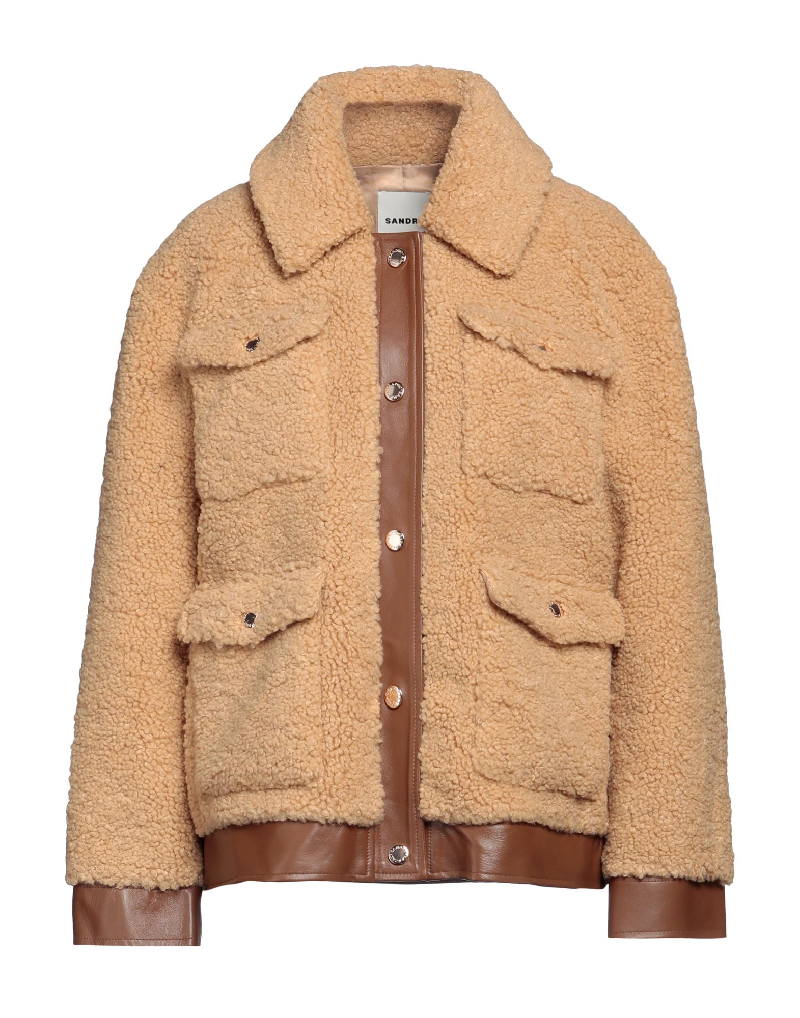 SANDRO Shearling- & Kunstfell Damen Kamel von SANDRO