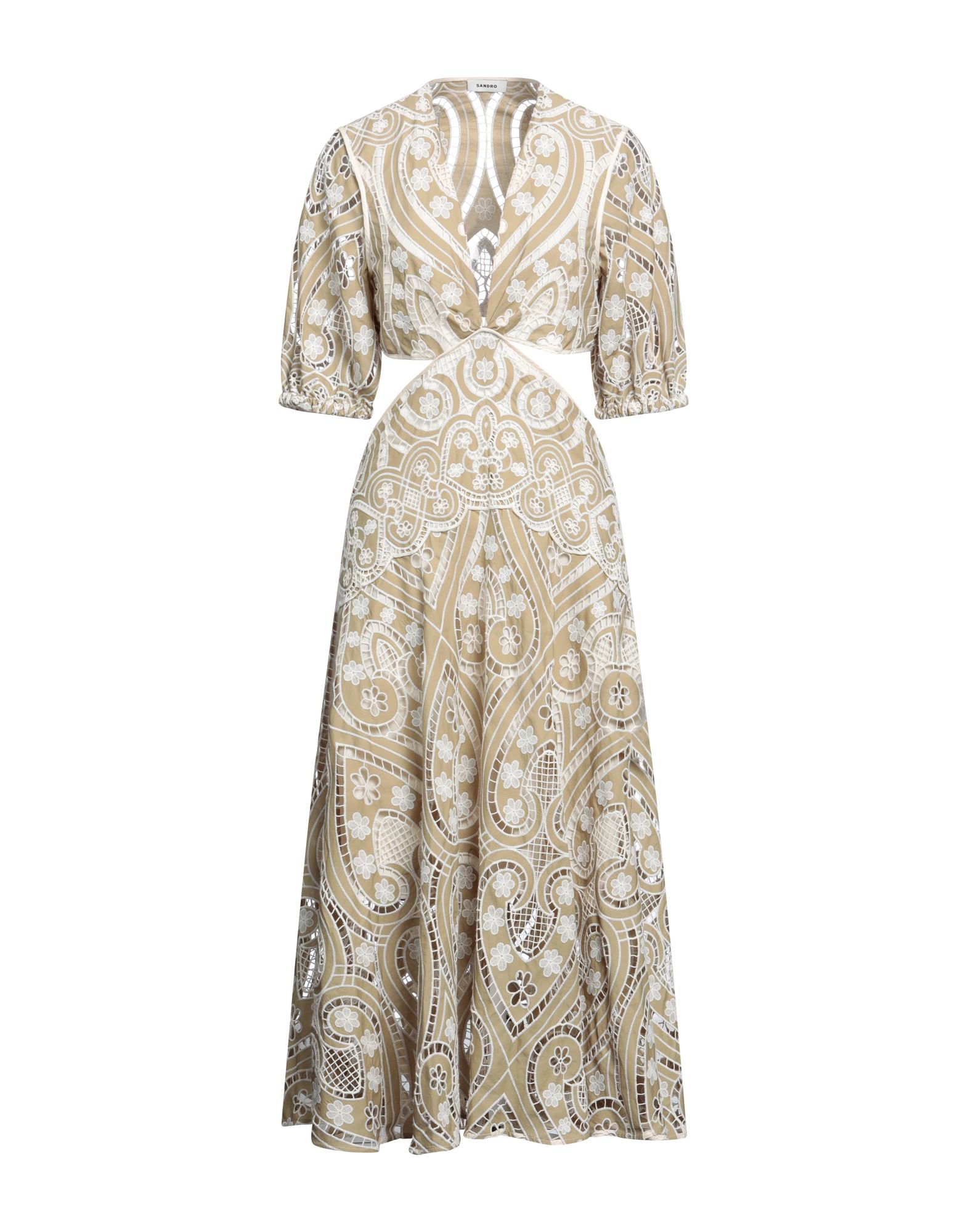 SANDRO Maxi-kleid Damen Khaki von SANDRO