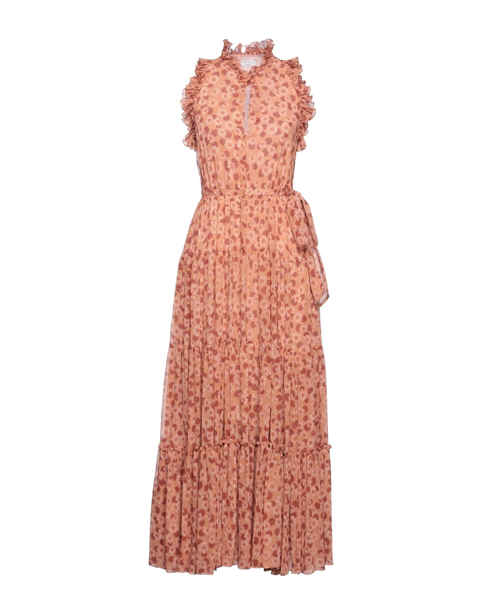 SANDRO Maxi-kleid Damen Rostrot SANDRO Maxi-kleid Damen Rostrot von SANDRO