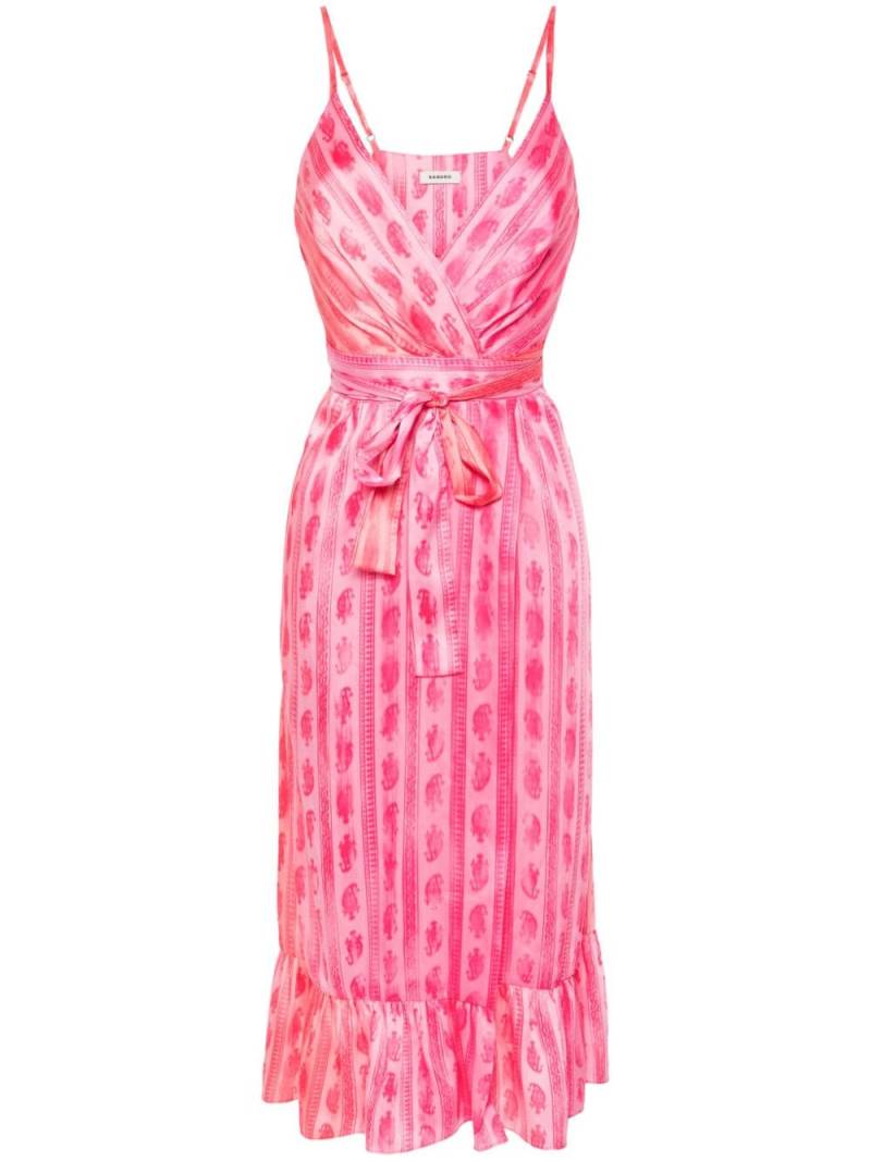 SANDRO Maxikleid mit Paisleymuster - Rosa von SANDRO