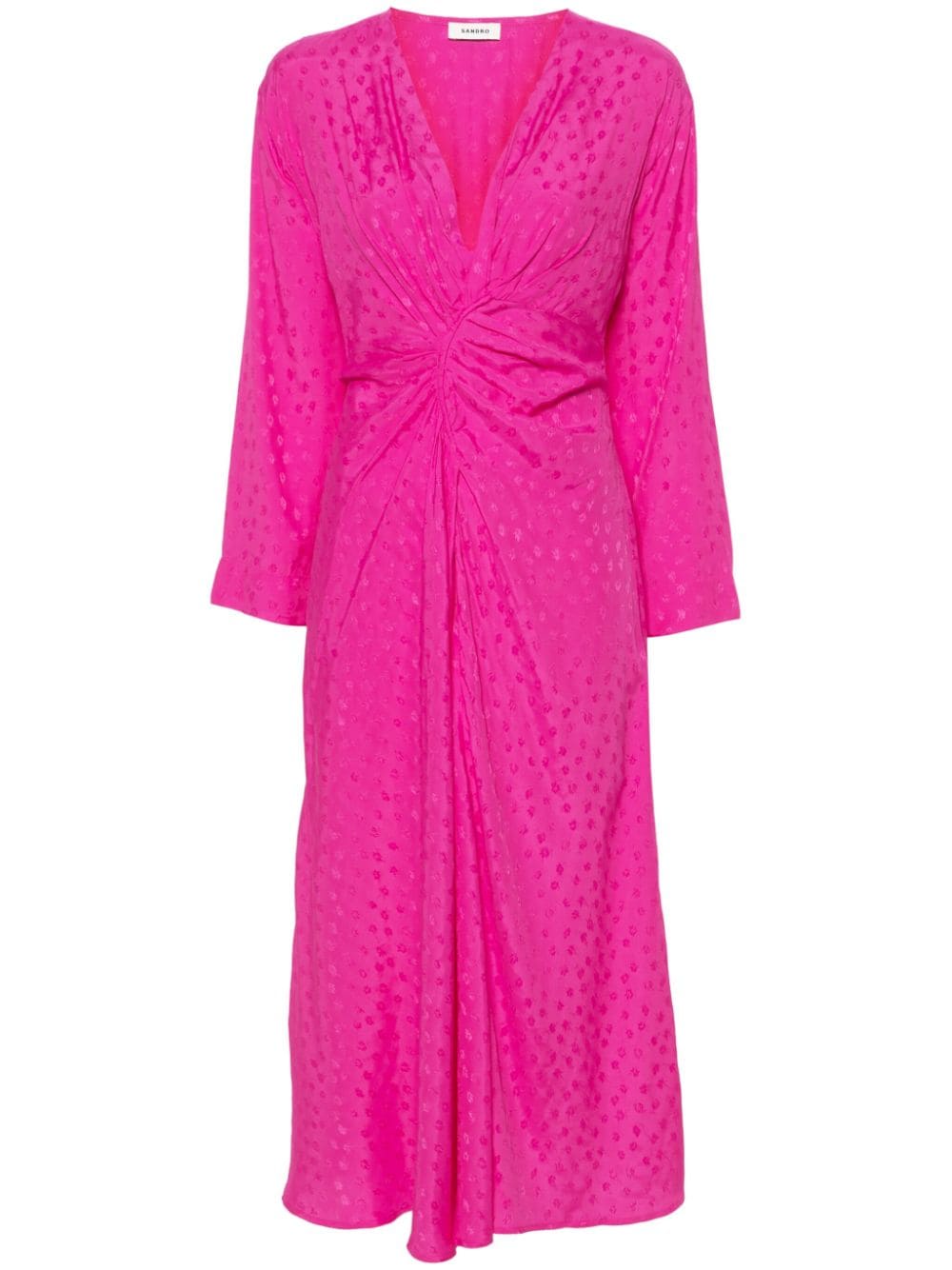 SANDRO Midikleid mit Jacquardmuster - Rosa von SANDRO