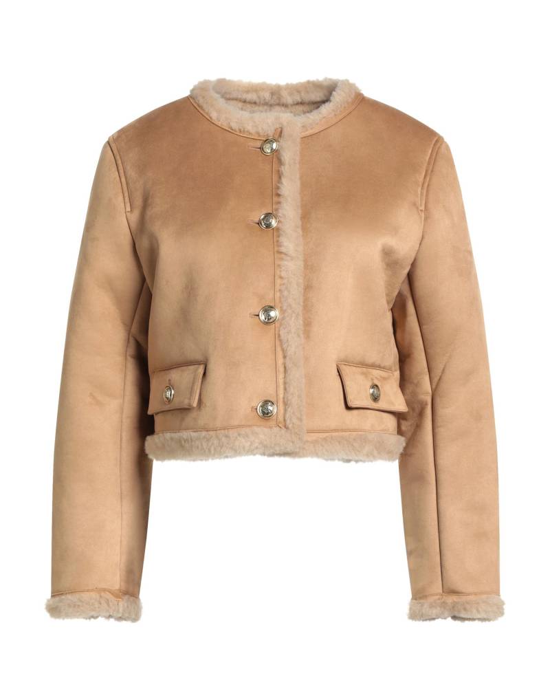 SANDRO Shearling- & Kunstfell Damen Kamel von SANDRO