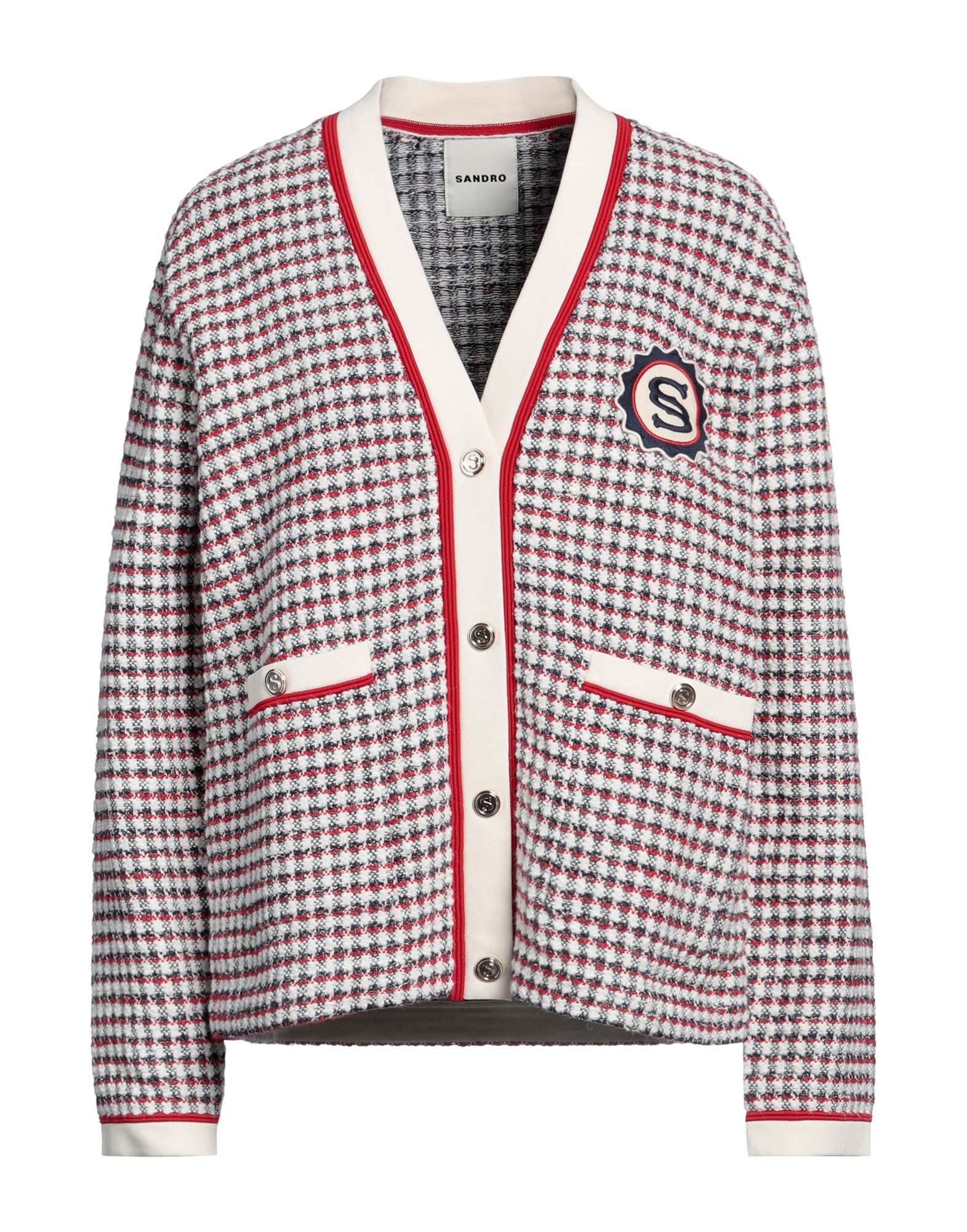 SANDRO Strickjacke Damen Weiß SANDRO Strickjacke Damen Weiß von SANDRO