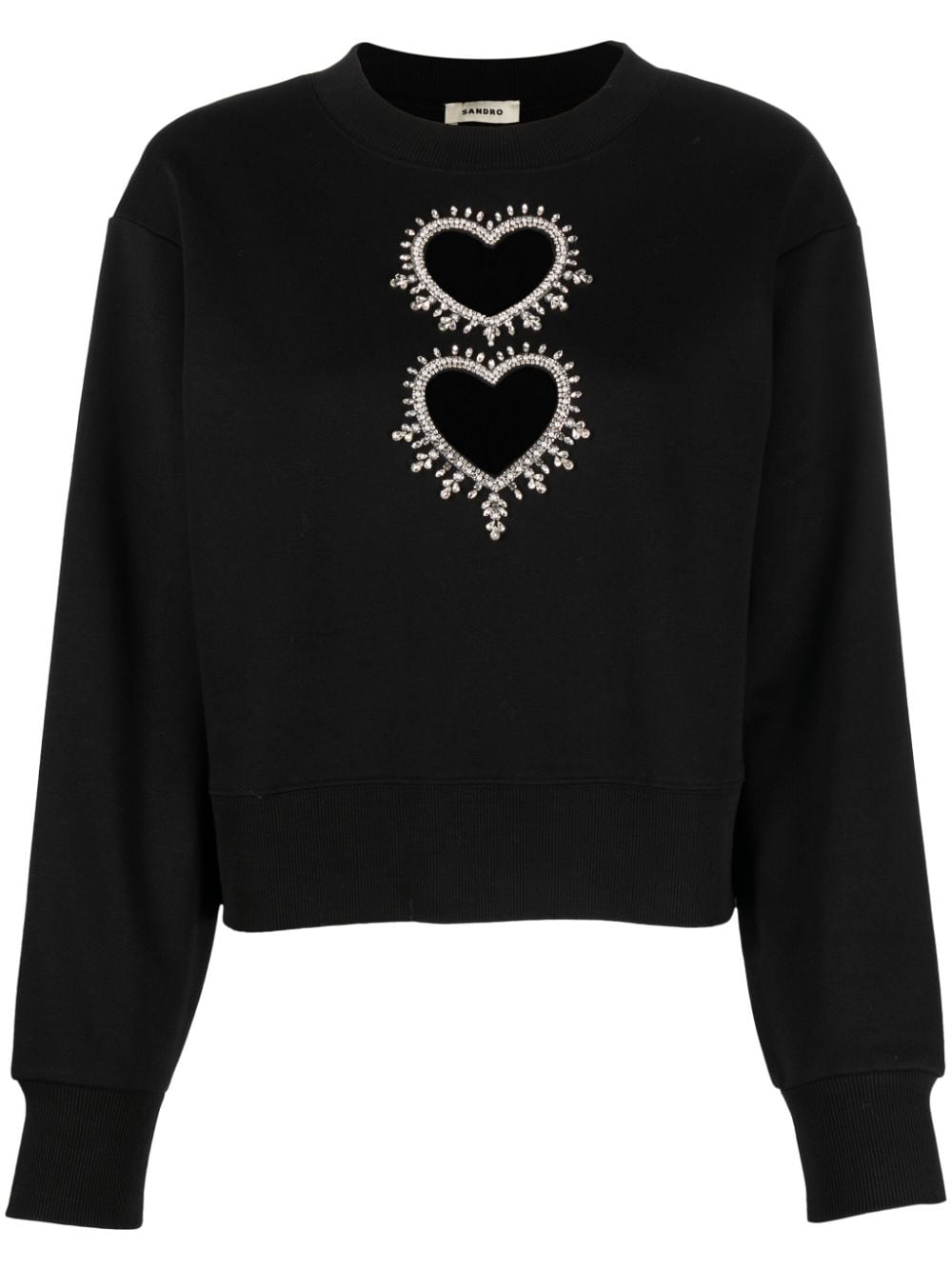 SANDRO Sweatshirt mit Herz-Cut-Out - Schwarz von SANDRO