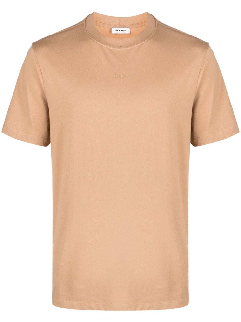 SANDRO T-Shirt mit Logo-Stickerei - Nude von SANDRO