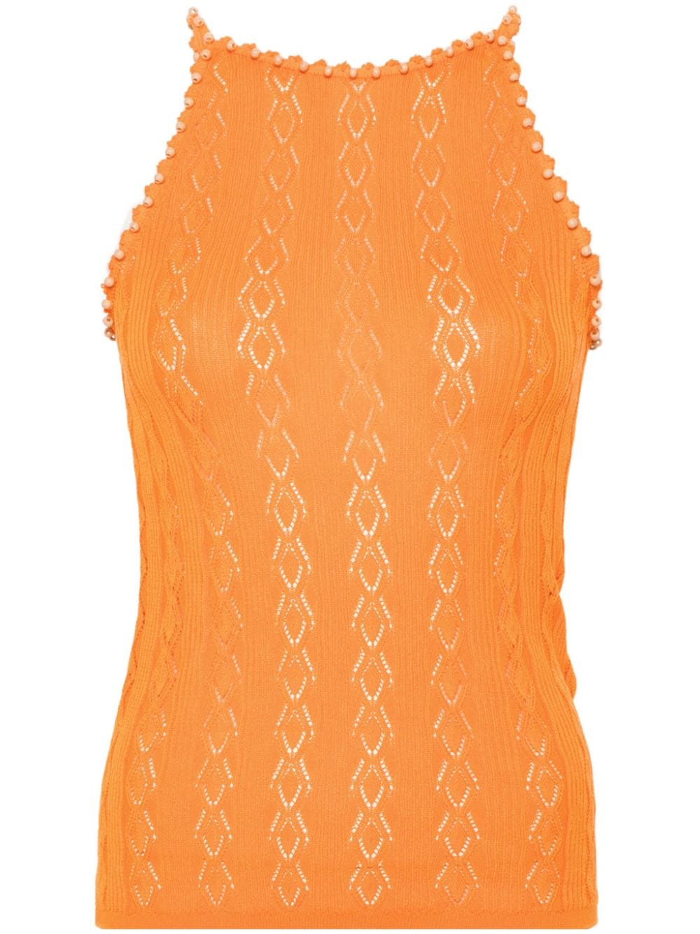 SANDRO Top mit Perlen - Orange von SANDRO