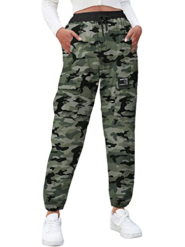 SANGTREE Wasserdichte Outdoor-Cargo-Jogginghose für Mädchen und Damen, Quick Dry-Camouflage, XX-Large von SANGTREE