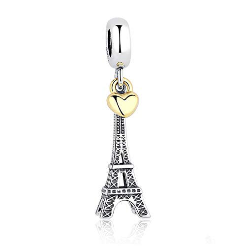 Damen Charm Schmuck Eiffelturm Charms Perlen 925 Sterling Silber Anhänger Passend Für Armbänder/Halsketten Für Tochter Mutter Schwester Frau DIY Geschenke von SANHUA