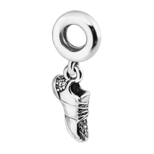 SANHUA S925 Sterling Silber Charm Laufschuh Sport Klar Mode Baumeln Charms Perlen für Frauen Mama Mädchen, Kompatibel mit Allen Armbändern von SANHUA