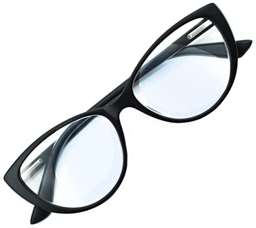 SANICO modische Lesebrille Cat-Eye Sehstärke 1,0 1,5 2,0 2,5 3,0 3,5 Dioptrien I Sehhilfe modern Lesehilfe I Lesebrillen Damen Brille 1.0 1.5 2.0 2.5 3.0 3.5 Modell ANDE (Schwarz, 2, diopters) von SANICO