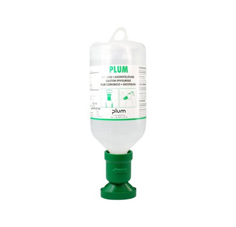 SANISMART Erste-Hilfe-Set Augenspüllösung 500 ml mit Augenschale NaCl PLUM von SANISMART
