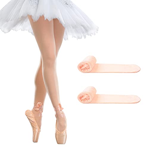 SANOTO Strumpfhose Mädchen 2er Pack Strumpfhose Hautfarben Ballettstrumpfhose Tanzstrumpfhose Kinder Ballett Strumpfhose mit Fuß Strumpfhosen für Mädchen Ballett (Größe:115-135) von SANOTO