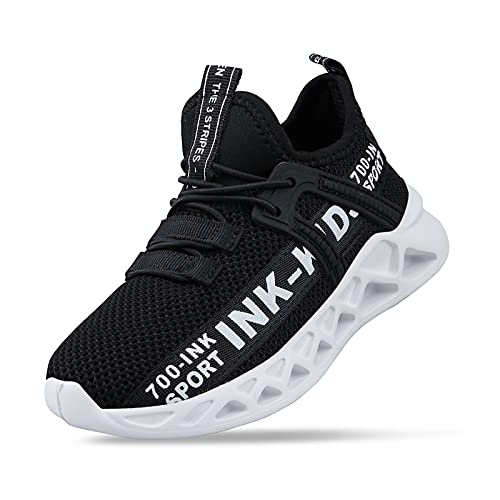 SANPON Turnschuhe Kinder Sportschuhe Jungen Laufschuhe Outdoor Sneakers Running StraßEnlaufschuhe Leicht Weiß EU27 von SANPON