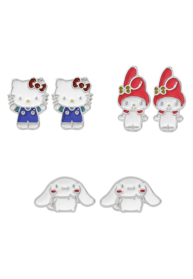 SANRIO Fingerring Hello Kitty & Friends 3er Ohrring-Set (Set, 3-tlg., 3er Pack) von SANRIO