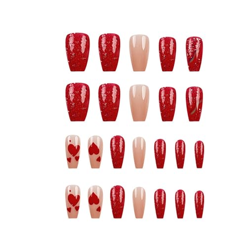 24pcs Press Auf Nägeln Square Klebstoffe Auf Nägeln Französisch Gefälschte Nägel Designs Falsche Nägel Künstliche Nägel Geschenke Für Frauen Mädchen von SANRLO