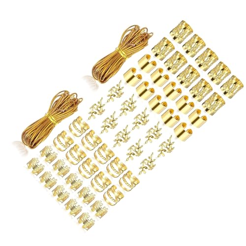 52Lots Haardekoration Bündel Multipacks Geflecht Loc Verzierungen Haarringe Für Männer Frauen Jungen Mädchen von SANRLO