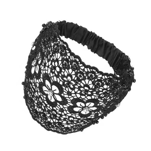 Ästhetisches Haarband mit Perlen und Blumen, für Damen, französischer Hohlraum, Abendparty, Fascinator, Haarreif für Haarstyling von SANRLO