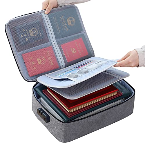 Aktenbeutel mit Schloss Wichtige Dokumentenbox für wichtige Akten Karte Bargeld Home Office von SANRLO