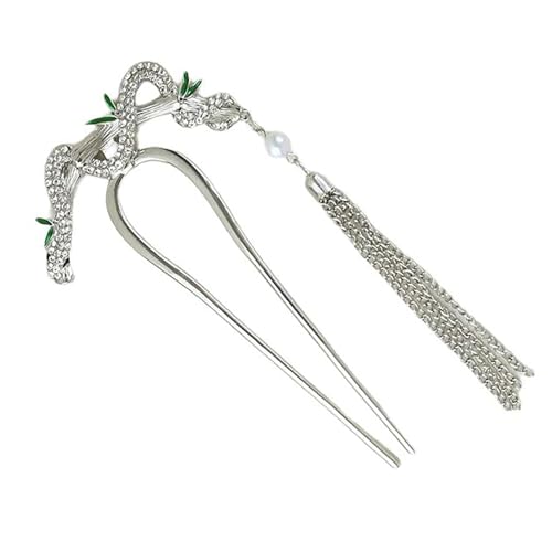 Antike Metall-Haarspange für Damen, mit Fransen, rutschfest, Essstäbchen, Haarspange, Haarklammer für Haarstyling, Haardekorationen von SANRLO