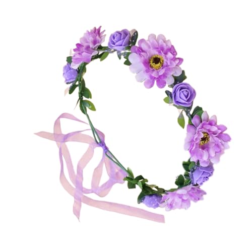 Blumenstirnbänder für Damen, Braut, Blume für Hochzeit, Party, Zubehör, Blumengirlanden, Haarkranz, Blumenstirnbänder für Frauen von SANRLO