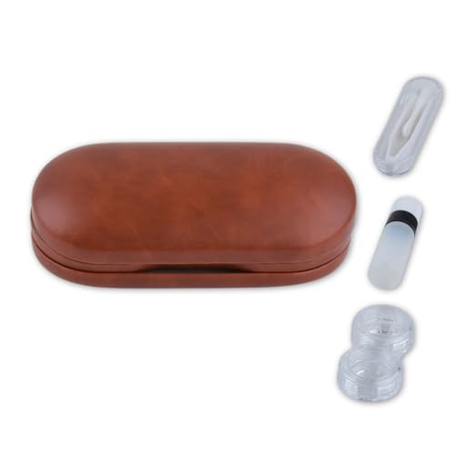 Contacts Lenes Box Set PU-Komponenten Linsenbox mit verspiegelten Multifunktionskontakten Etui für Augenlinsenhalter Frauen Mädchen von SANRLO