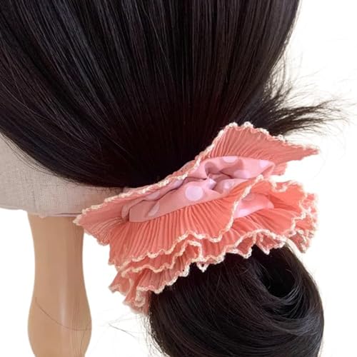 Doppellagige Haargummis, zart, groß, französisch, elastisch, geeignet für verschiedene Frisuren, Damen-Haarbänder von SANRLO