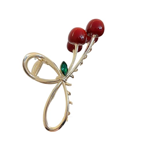 Einzigartige große Haarklammer in Kirschform, Obstkirschen, Haarspangen, Haarschmuck von SANRLO