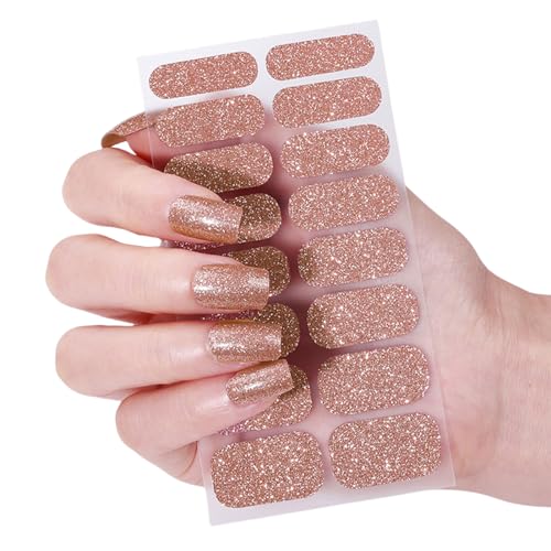 Gel Nagelaufkleber Einfarbige Nagellackstreifen Maniküre Aufkleber Gel Nagelfolien Trendige Gel Nagelstreifen von SANRLO