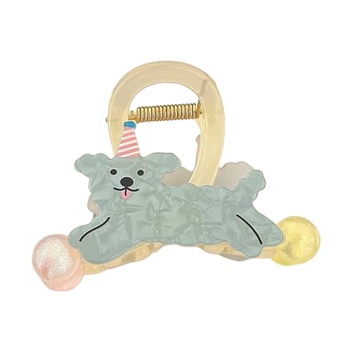 Haarklammer für Damen, Cartoon-Hunde/Katzen, doppelseitig, hübscher Pferdeschwanz, Haarform-Zubehör von SANRLO