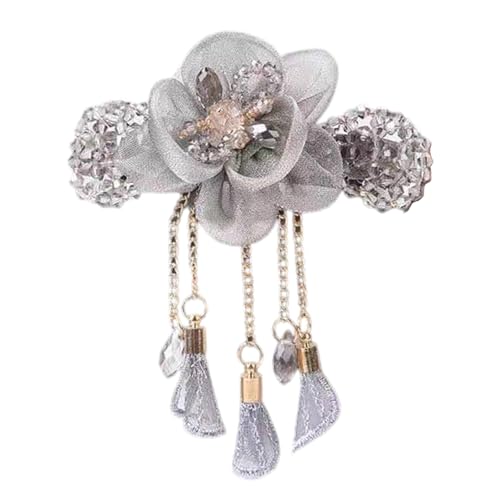 Haarnadel im chinesischen Stil, handgefertigt, Blume, lange Quasten, Frauen-Haarnadel für Pferdeschwänze und verschiedene Frisuren von SANRLO