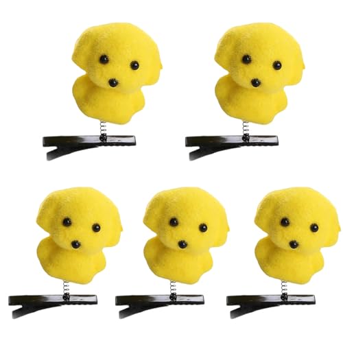 Haarspangen mit Cartoon-Ente für Damen und Mädchen, Festival, schöne 3D-Tier-Haarnadel, Party, Seitennadel, niedliche Frühling-Haarspangen, 5 Stück, lustiges Cartoon-Haarspangen-Set von SANRLO