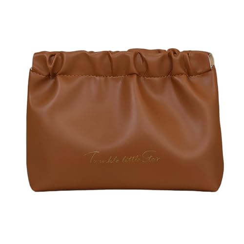 Kosmetiktasche mit großem Fassungsvermögen, tragbare Kulturbeutel, organisierte Damen-Make-up-Tasche für Reisen, Lippenstifte und Parfümhalter, Mokkabraun #Large von SANRLO