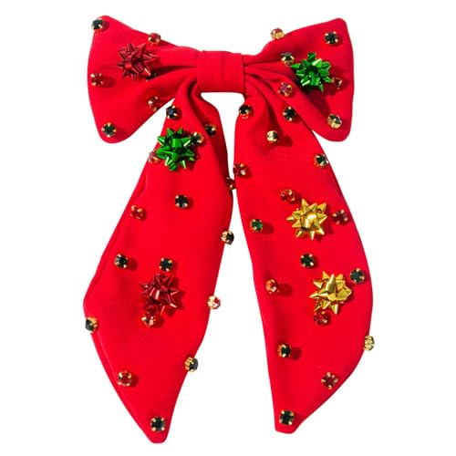 Modische Haarspange mit Weihnachtsschleifen, dekorative Haarspange für Feste und Zusammenkünfte von SANRLO