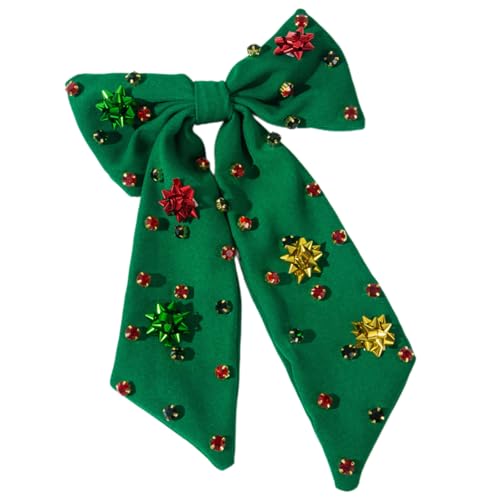Modische Haarspange mit Weihnachtsschleifen, dekorative Haarspange für Feste und Zusammenkünfte von SANRLO