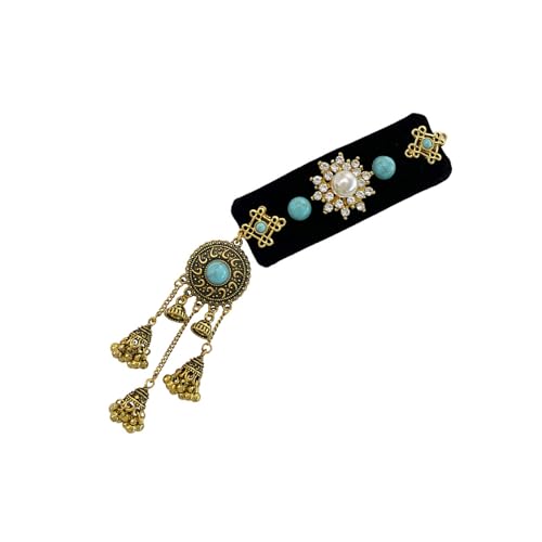 Modischer Quasten-Haarschmuck, einzigartige ethnische Haarspange mit Quasten-Anhänger für diejenigen, die unverwechselbare Stile lieben von SANRLO